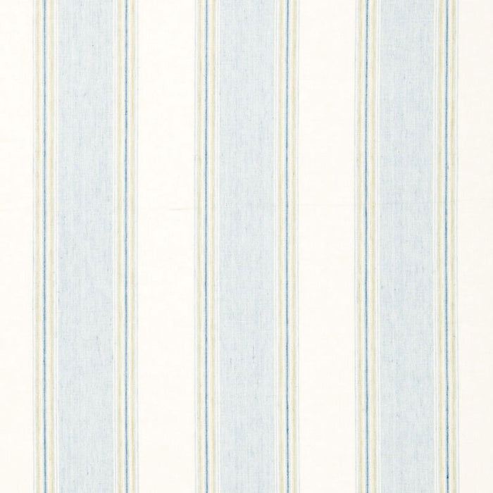 Schumacher Savannah Linen Stripe Chambray Fabric 66082