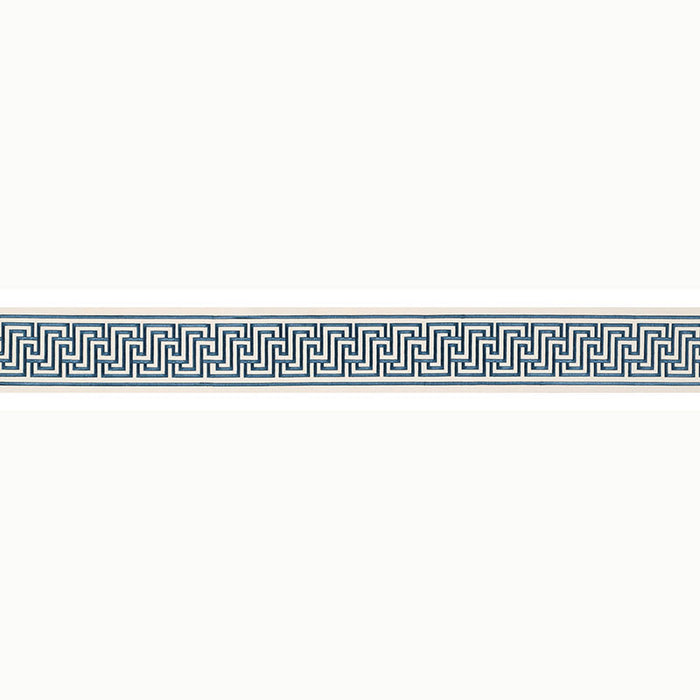 Schumacher Labyrinth Tape Bleu Trim 66143