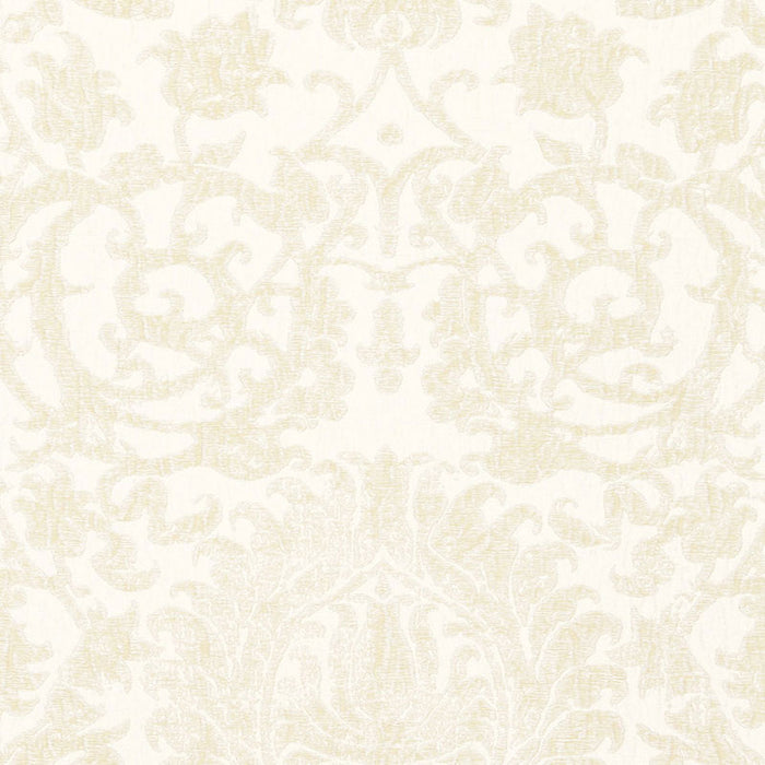 Schumacher Arezzo Linen Damask Champagne Fabric 66362