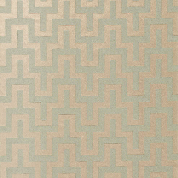 Schumacher Maubray Weave Aqua Fabric Sample 66551