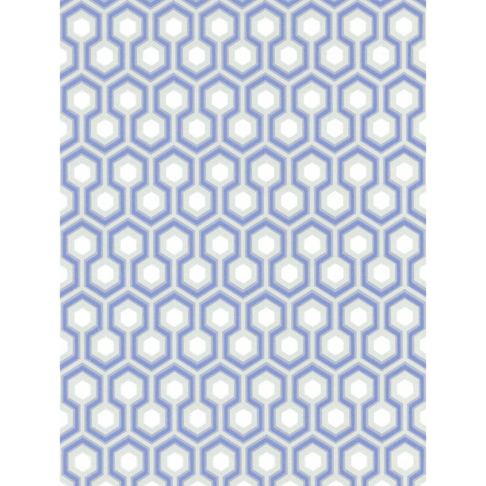 Cole & Son Hicks Hexagon Blue/Gr Wallpaper Sample 66/8054.CS.0