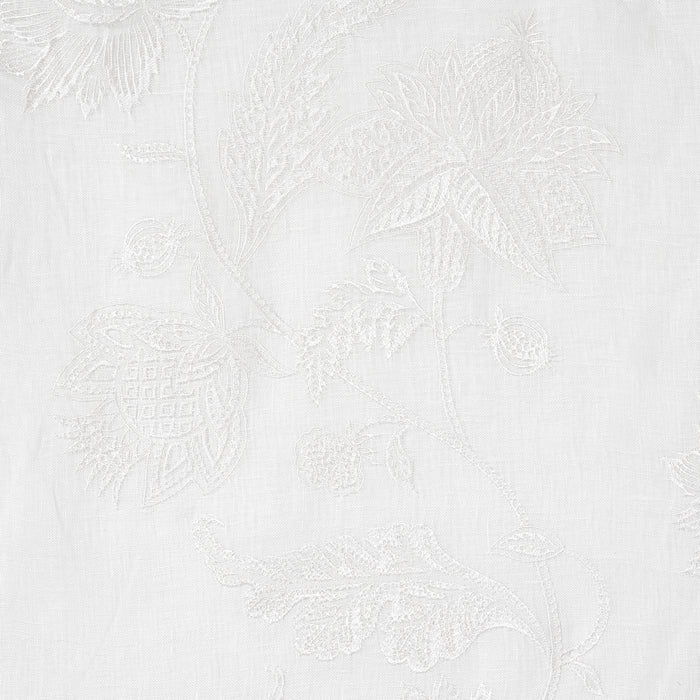 Schumacher Gabriella Embroidered Sheer Ivory Fabric 67700