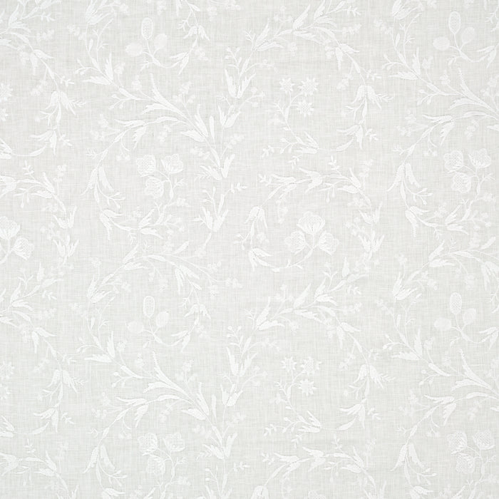 Schumacher Fiorentina Embroidery Ivory Fabric 67820