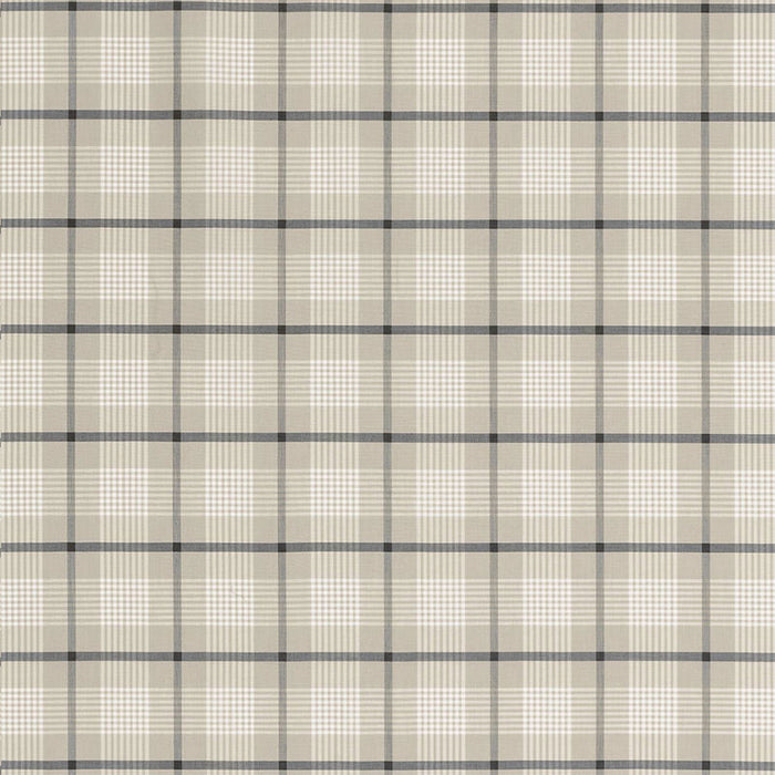 Schumacher St. Lucia Plaid Stone Fabric 68022