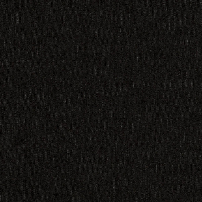 Schumacher Lange Glazed Linen Noir Fabric 69341