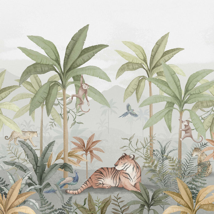 Schumacher Wild Jungle Mural Multi Wallpaper 6945