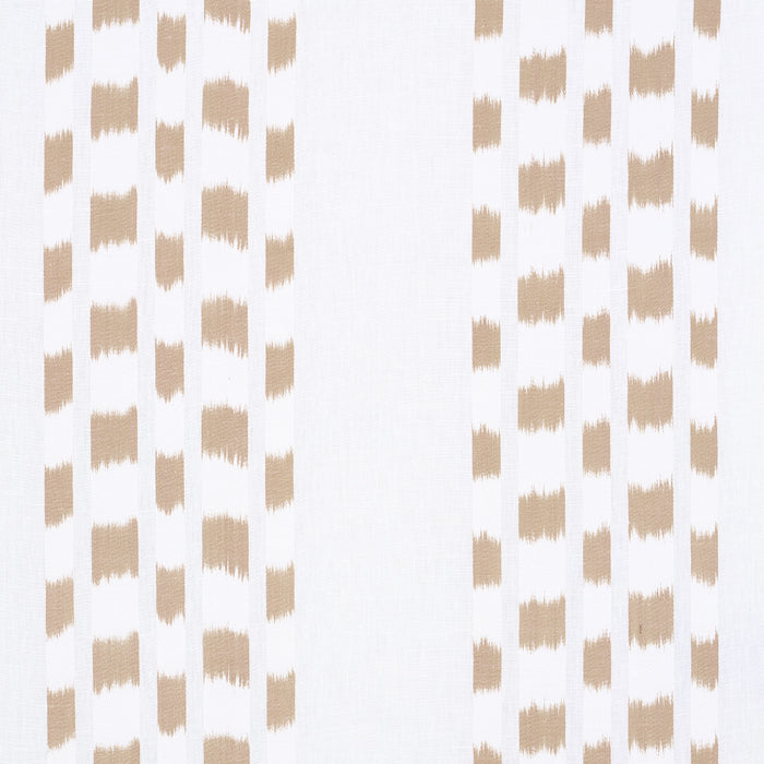 Schumacher Izmir Ikat Stripe Sand Fabric 69474