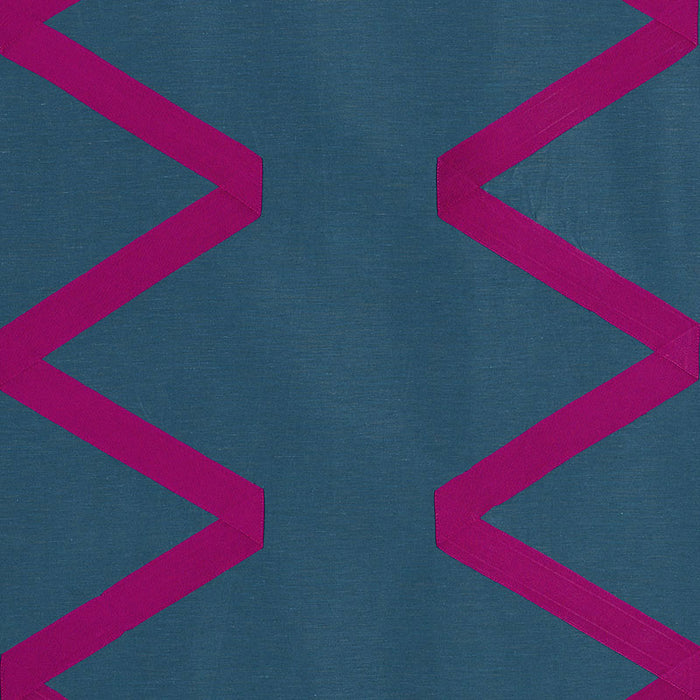 Schumacher Legere Linen Silk Applique Midnight Fabric 69690