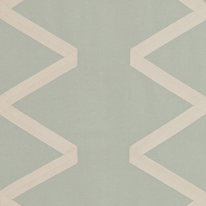 Schumacher Legere Linen Silk Applique Opal Fabric 69692