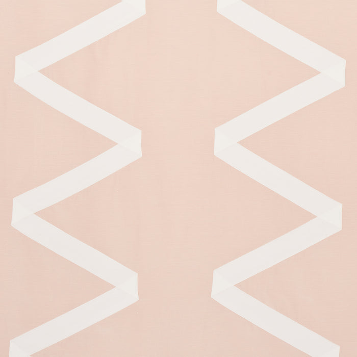 Schumacher Legere Linen Silk Applique Ivory On Blush Fabric 69693