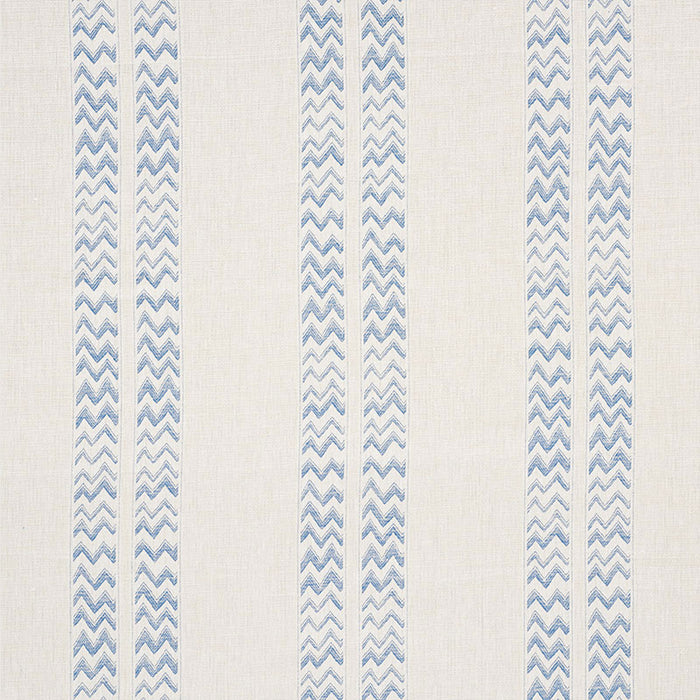 Schumacher Kudu Stripe Blue Fabric 69971