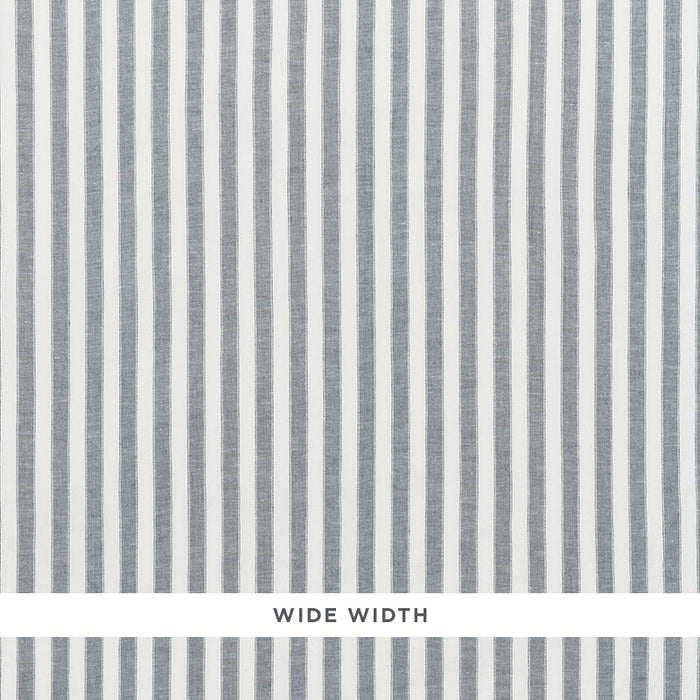 Schumacher Regatta Linen Stripe Sheer Lagoon Fabric 70031