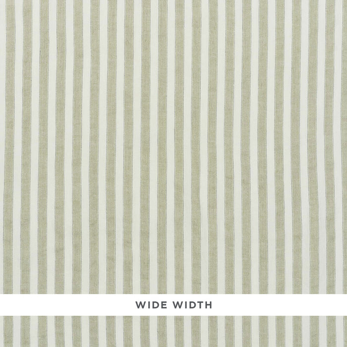 Schumacher Regatta Linen Stripe Sheer Sage Fabric 70034