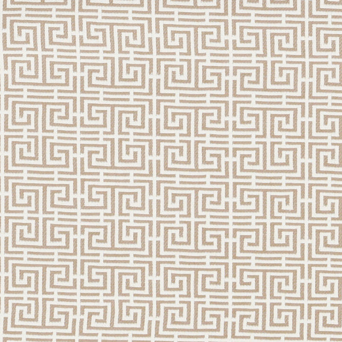 Schumacher Chinois Fret Natural/Ivory Fabric Sample 70563
