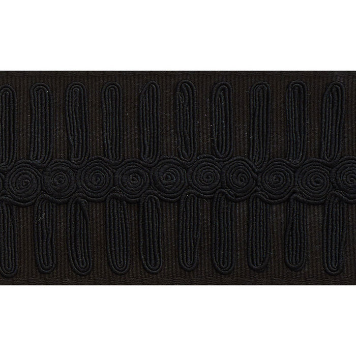 Schumacher Castille Tape Black Trim Sample 70741