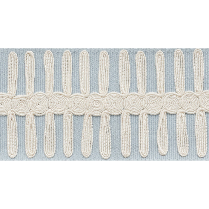 Schumacher Castille Tape Sky Trim Sample 70744