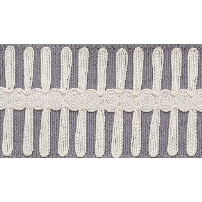 Schumacher Castille Tape Grey Trim Sample 70745