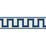 Schumacher Greek Key Embroidered Tape Blue Trim Sample 70791