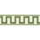 Schumacher Greek Key Embroidered Tape Green Trim Sample 70795