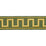 Schumacher Greek Key Embroidered Tape Olive Trim Sample 70809