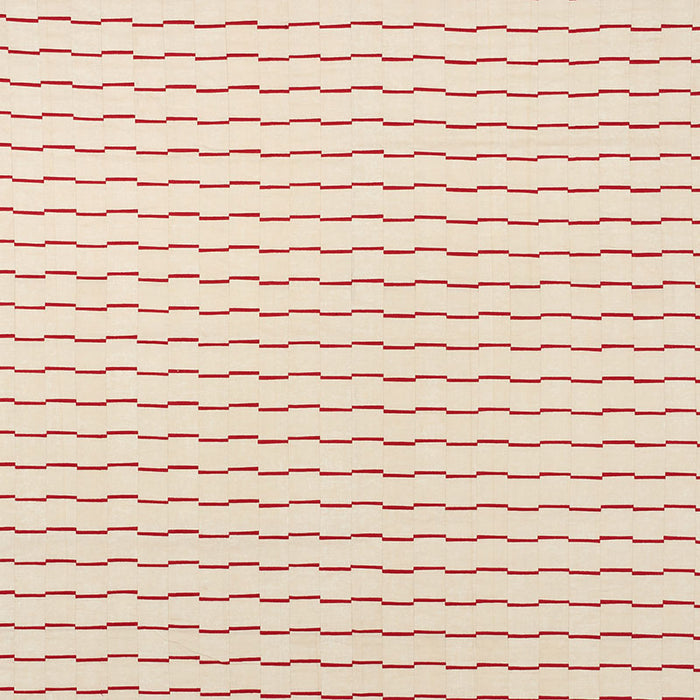 Schumacher Lines Red Fabric 71212