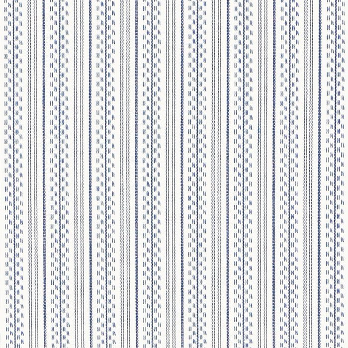 Schumacher Jack Stripe Navy Fabric 71413