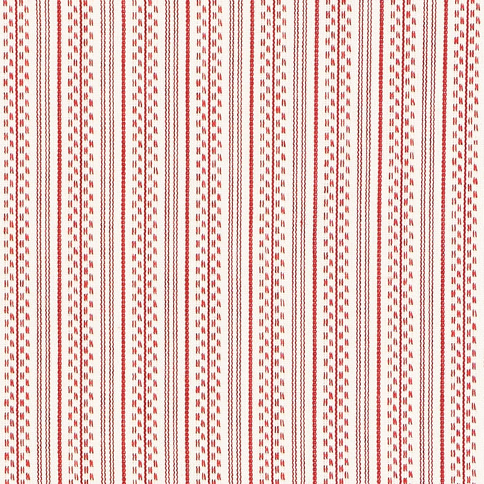 Schumacher Jack Stripe Red Fabric Sample 71415
