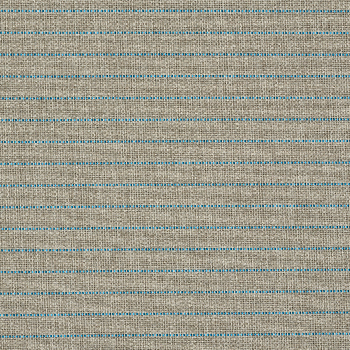 Schumacher Manning Stripe Indoor/Outdoor Aqua Fabric Sample 71814