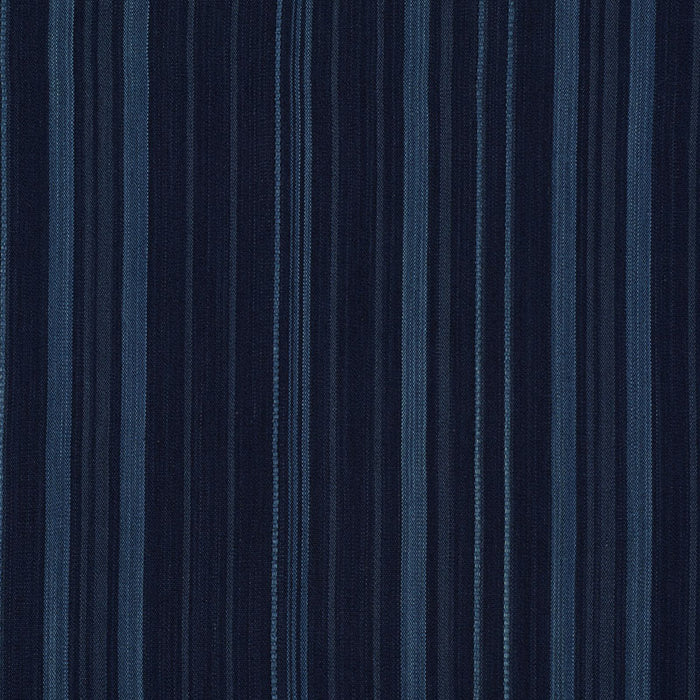 Schumacher Cajamarca Stripe Indigo Fabric 71880