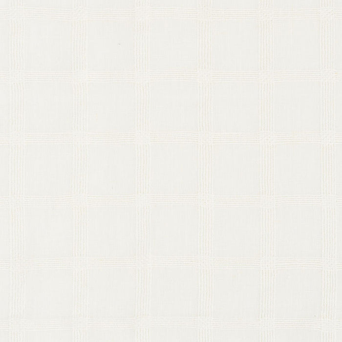 Schumacher Pauline Check Casement Whitework Fabric 72073