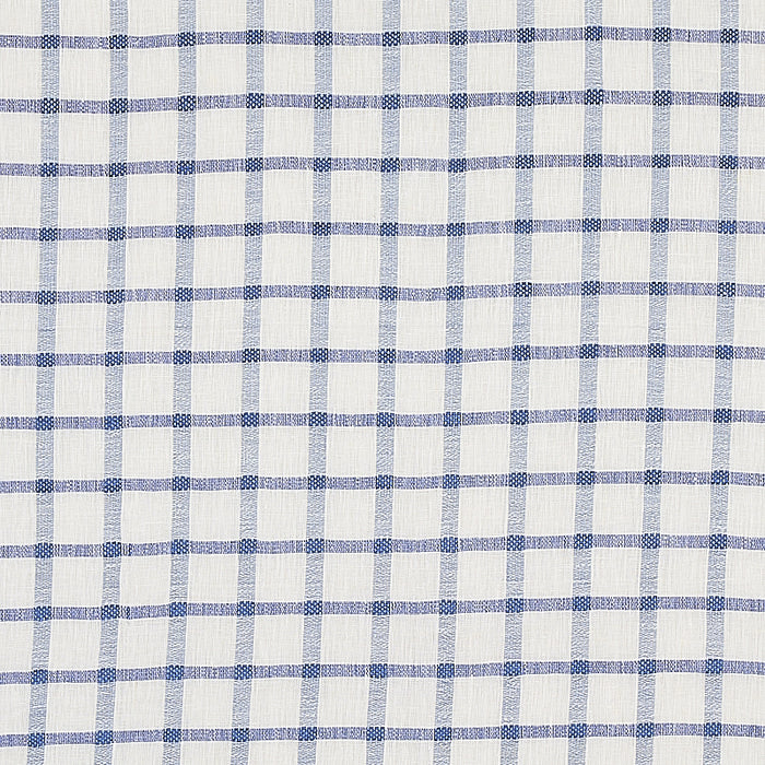 Schumacher Pauline Check Casement Blue Fabric 72075