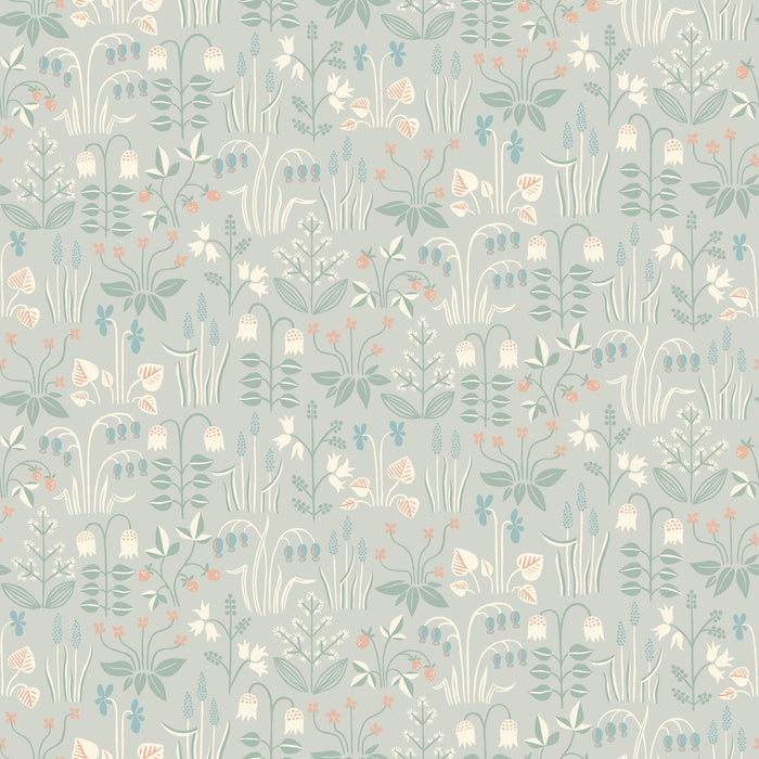 Schumacher Strawberry Field Dove Wallpaper 7216