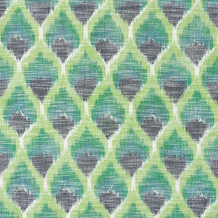 Schumacher Odisha Ikat Greens Fabric 72640
