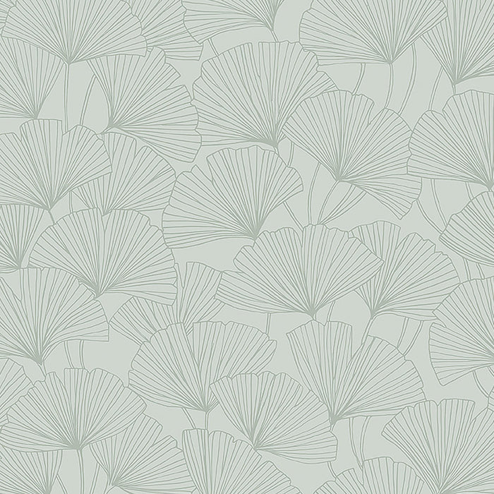 Schumacher Ginkgo Mineral Wallpaper Sample 7265