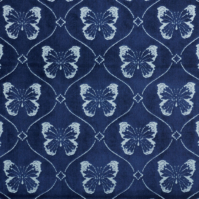 Schumacher Papillon Velvet Sapphire Fabric 72962