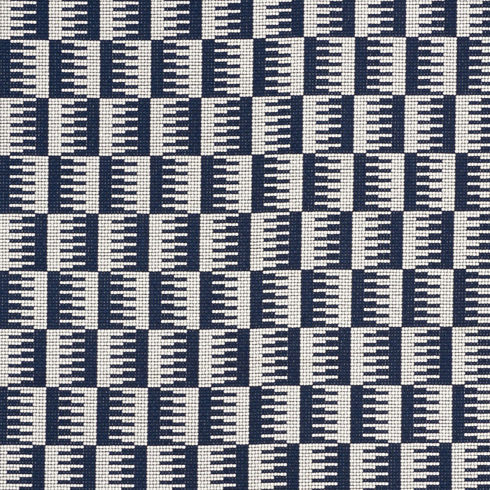 Schumacher Dovetail Indoor/Outdoor Navy Fabric Sample 73320