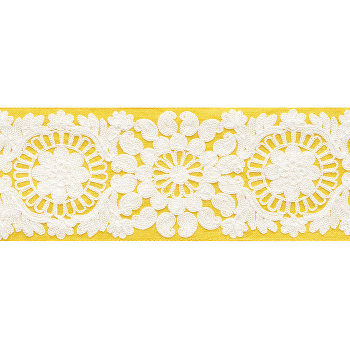 Schumacher Joelle Tape Yellow Trim 73624