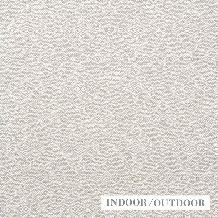 Schumacher Geometric Weave Indoor/Outdoor Natural Fabric Sample 73861