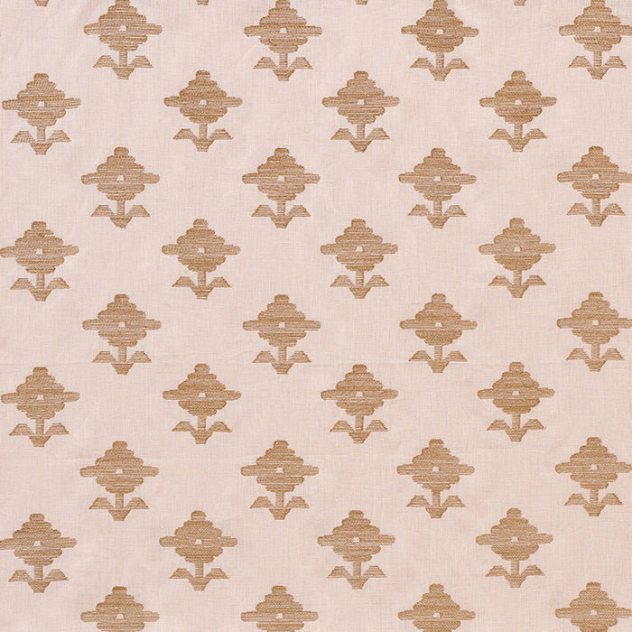 Schumacher Rubia Embroidery Blush Fabric 74161