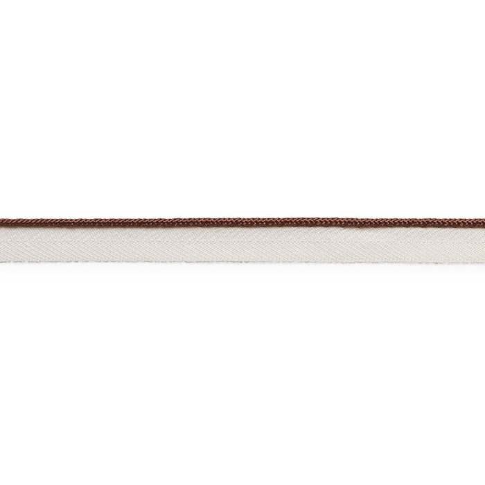 Schumacher Gustave Silk Lip Cord Narrow Brown Trim 74530