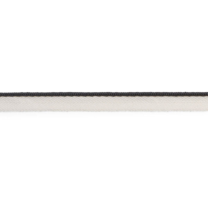 Schumacher Gustave Silk Lip Cord Narrow Black Trim 74531