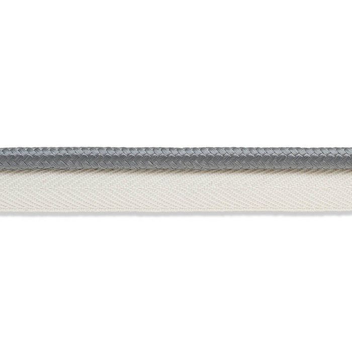 Schumacher Gustave Silk Lip Cord Medium Grey Trim 74553