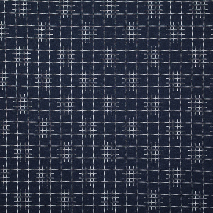 Pindler Gridlock Indigo Fabric 7459
