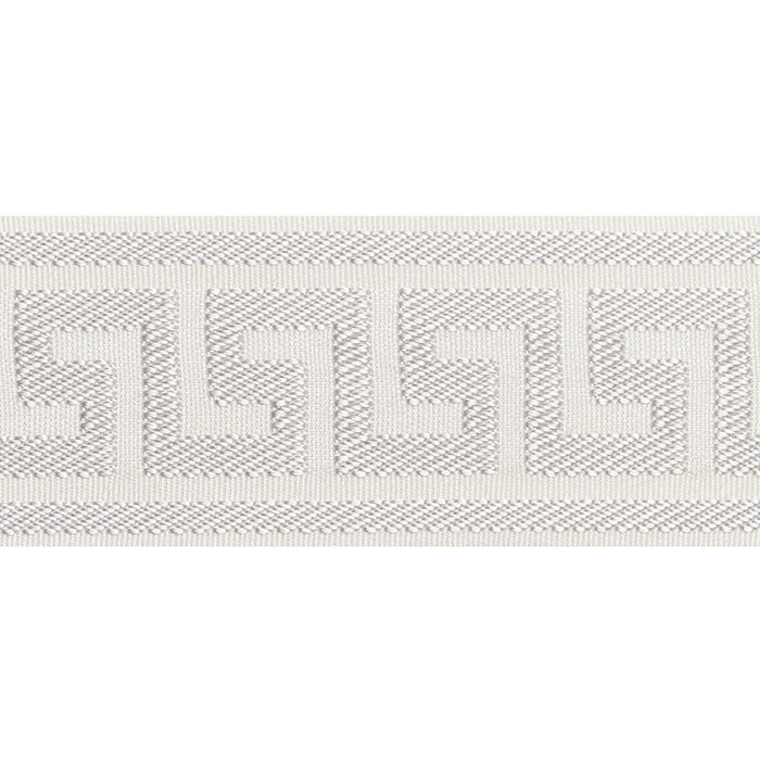 Schumacher Etienne Silk Greek Key Wide Dove Trim 74700