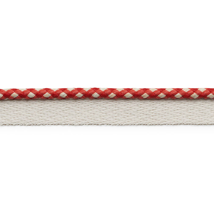 Schumacher Keaton Lip Cord Indoor/Outdoor Red Trim 74905