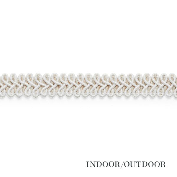 Schumacher Astor Braid Indoor/Outdoor Ivory Trim 74960