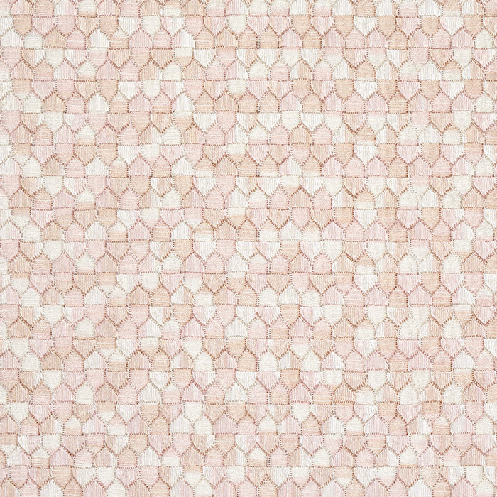 Schumacher Ivins Embroidery Blush Fabric 75124