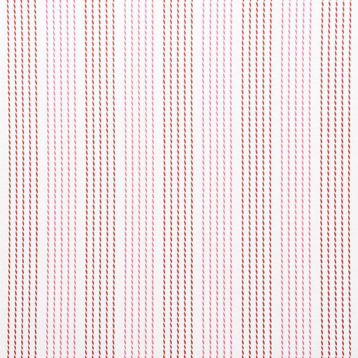Schumacher Running Stitch Red & Pink Fabric 75321