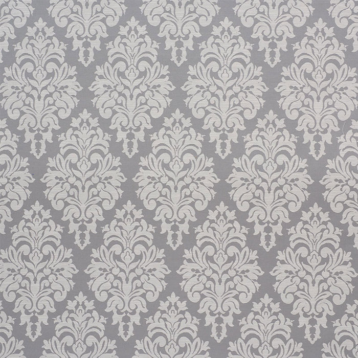 Schumacher Dauphine Damask Indoor/Outdoor Slate Fabric Sample 75410