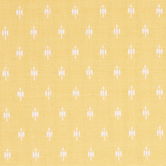 Schumacher Barlow Ivory On Yellow Fabric Sample 75534